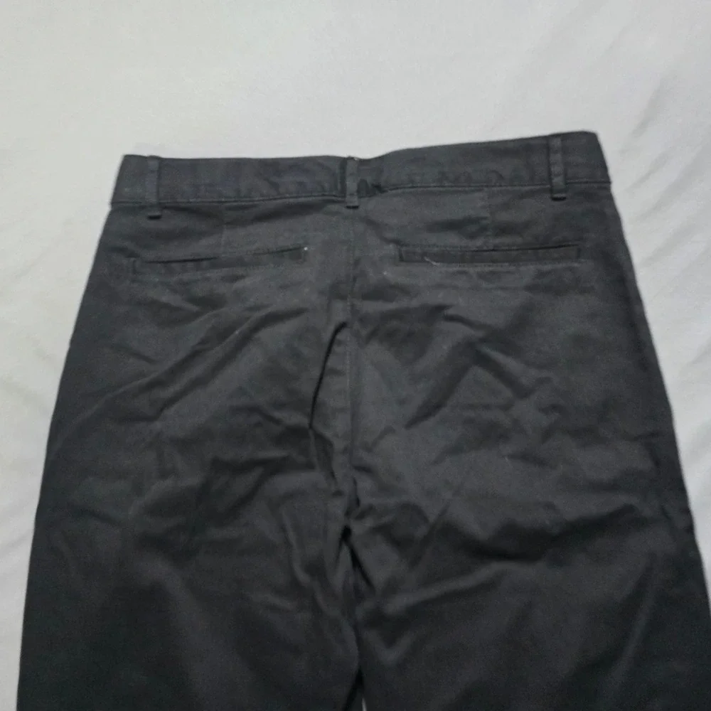 The Children's Place Chino Pants Boys 12 Husky Black Adjustable Waist Stretch